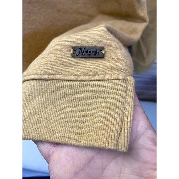 Natural Reflections Womens Beige Henley Hoodie Sweatshirt in Size XL - Picture 10 of 11